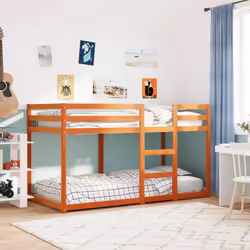 vidaXL Bunk Bed Bedroom Kids Bed Frame Children Twin Sleeper Solid Wood Pine - 90 x 190 cm - Additional view 2