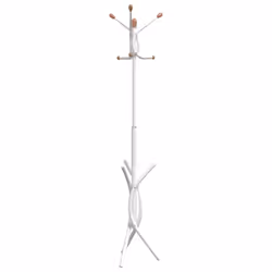 vidaXL Coat Stand Coat Rack Clothes Stand Coat Hanger White Powder-coated Iron