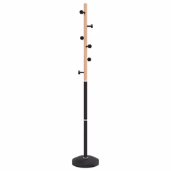 vidaXL Coat Stand Coat Rack Clothes Stand Coat Hanger Black Powder-coated Iron - Additional view 4