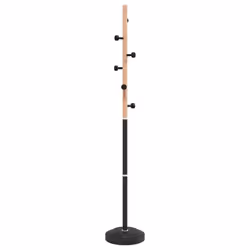 vidaXL Coat Stand Coat Rack Clothes Stand Coat Hanger Black Powder-coated Iron - Additional view 5