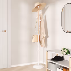 vidaXL Coat Stand Coat Rack Clothes Stand Coat Hanger White Powder-coated Iron