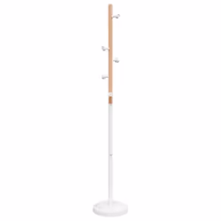 vidaXL Coat Stand Coat Rack Clothes Stand Coat Hanger White Powder-coated Iron - Additional view 4