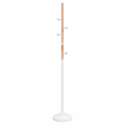 vidaXL Coat Stand Coat Rack Clothes Stand Coat Hanger White Powder-coated Iron - Additional view 5