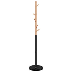 vidaXL Coat Stand Coat Rack Clothes Stand Coat Hanger Black Powder-coated Iron