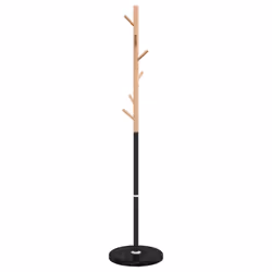 vidaXL Coat Stand Coat Rack Clothes Stand Coat Hanger Black Powder-coated Iron - Additional view 5