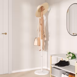 vidaXL Coat Stand Coat Rack Clothes Stand Coat Hanger White Powder-coated Iron