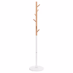 vidaXL Coat Stand Coat Rack Clothes Stand Coat Hanger White Powder-coated Iron - Additional view 4