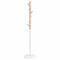 vidaXL Coat Stand Coat Rack Clothes Stand Coat Hanger White Powder-coated Iron - Additional view 5