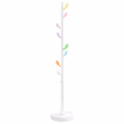 vidaXL Coat Stand Coat Rack Clothes Stand Coat Hanger White Powder-coated Iron - Additional view 4