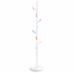 vidaXL Coat Stand Coat Rack Clothes Stand Coat Hanger White Powder-coated Iron - Additional view 5