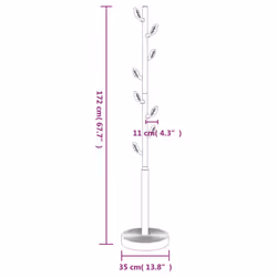 vidaXL Coat Stand Coat Rack Clothes Stand Coat Hanger Blue Powder-coated Iron - Additional view 7