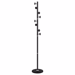 vidaXL Coat Stand Coat Rack Clothes Stand Coat Hanger Black Powder-coated Iron