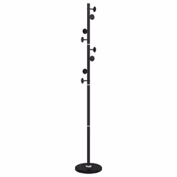 vidaXL Coat Stand Coat Rack Clothes Stand Coat Hanger Black Powder-coated Iron - Additional view 5