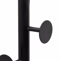 vidaXL Coat Stand Coat Rack Clothes Stand Coat Hanger Black Powder-coated Iron - Additional view 6