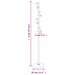 vidaXL Coat Stand Coat Rack Clothes Stand Coat Hanger Black Powder-coated Iron - Additional view 7