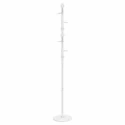 vidaXL Coat Stand Coat Rack Clothes Stand Coat Hanger White Powder-coated Iron - Additional view 4