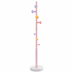 vidaXL Coat Stand Coat Rack Clothes Stand Coat Hanger Pink Powder-coated Iron - pink - Additional view 5