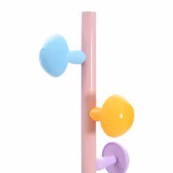 vidaXL Coat Stand Coat Rack Clothes Stand Coat Hanger Pink Powder-coated Iron - pink - Additional view 6