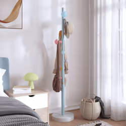 vidaXL Coat Stand Coat Rack Clothes Stand Coat Hanger Blue Powder-coated Iron