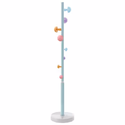 vidaXL Coat Stand Coat Rack Clothes Stand Coat Hanger Blue Powder-coated Iron - Additional view 4