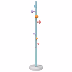 vidaXL Coat Stand Coat Rack Clothes Stand Coat Hanger Blue Powder-coated Iron - Additional view 5