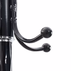 vidaXL Coat Stand with Umbrella Holder Hall Coat Rack Black Powder-coated Iron - Additional view 6