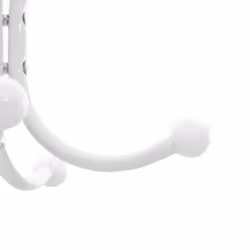 vidaXL Coat Stand with Umbrella Holder Coat Rack White Powder-coated Iron - Additional view 6