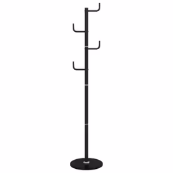vidaXL Coat Stand Coat Rack Clothes Stand Coat Hanger Black Powder-coated Iron - Additional view 4