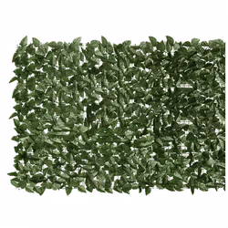 vidaXL Balcony Screen with Dark Green Leaves 200x100 cm