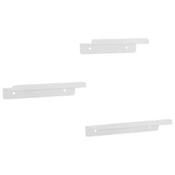 vidaXL Wall Shelves Floating Shelf Storage Shelf 3 pcs Silver Stainless Steel