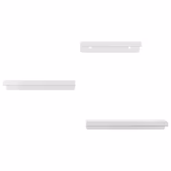 vidaXL Wall Shelves Floating Shelf Storage Shelf 3 pcs Silver Stainless Steel