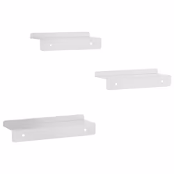 vidaXL Wall Shelves Floating Shelf Storage Shelf 3 pcs Silver Stainless Steel - Additional view 5