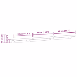 vidaXL Wall Shelves Floating Shelf Storage Shelf 3 pcs Silver Stainless Steel - Additional view 9