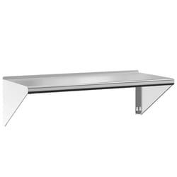 vidaXL Wall Shelf Floating Shelf Wall Storage Shelf Silver Stainless Steel - 100 x 45 x 31 cm