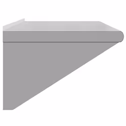 vidaXL Wall Shelf Floating Shelf Wall Storage Shelf Silver Stainless Steel - 100 x 45 x 31 cm - Additional view 5