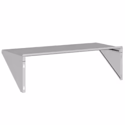vidaXL Wall Shelf Floating Shelf Wall Storage Shelf Silver Stainless Steel - 100 x 45 x 31 cm - Additional view 6