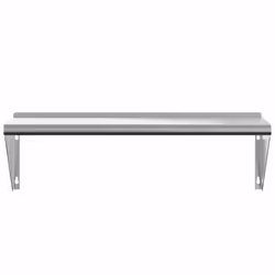 vidaXL Wall Shelf Floating Shelf Wall Storage Shelf Silver Stainless Steel - 100 x 30 x 31 cm - Additional view 4