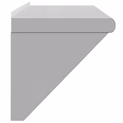 vidaXL Wall Shelf Floating Shelf Wall Storage Shelf Silver Stainless Steel - 100 x 30 x 31 cm - Additional view 5