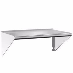 vidaXL Wall Shelf Floating Shelf Wall Storage Shelf Silver Stainless Steel - 75 x 45 x 31 cm