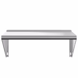 vidaXL Wall Shelf Floating Shelf Wall Storage Shelf Silver Stainless Steel - 75 x 45 x 31 cm - Additional view 4