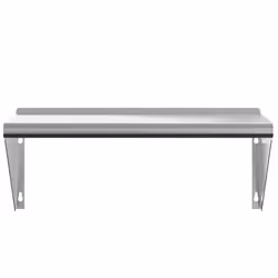 vidaXL Wall Shelf Floating Shelf Wall Storage Shelf Silver Stainless Steel
