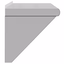 vidaXL Wall Shelf Floating Shelf Wall Storage Shelf Silver Stainless Steel - Additional view 4