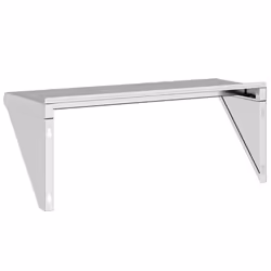 vidaXL Wall Shelf Floating Shelf Wall Storage Shelf Silver Stainless Steel - Additional view 5