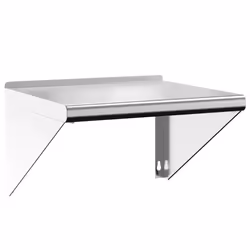 vidaXL Wall Shelf Floating Shelf Wall Storage Shelf Silver Stainless Steel - 50 x 45 x 31 cm