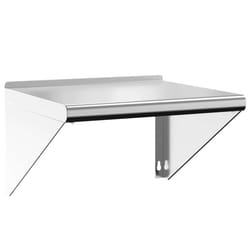 vidaXL Wall Shelf Floating Shelf Wall Storage Shelf Silver Stainless Steel - 50 x 45 x 31 cm