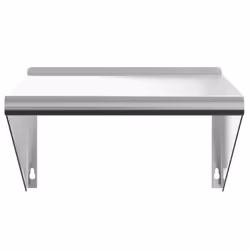 vidaXL Wall Shelf Floating Shelf Wall Storage Shelf Silver Stainless Steel - 50 x 45 x 31 cm - Additional view 4