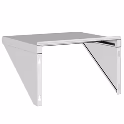 vidaXL Wall Shelf Floating Shelf Wall Storage Shelf Silver Stainless Steel - 50 x 45 x 31 cm - Additional view 6