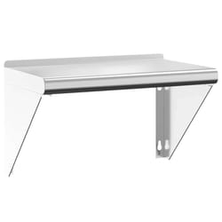 vidaXL Wall Shelf Floating Shelf Wall Storage Shelf Silver Stainless Steel - 50 x 30 x 31 cm