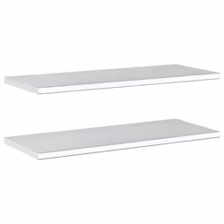 vidaXL Wall Shelves Floating Shelf Wall Storage Shelf 2 pcs Stainless Steel - silver, 100 x 40 x 3 cm - Additional view 6