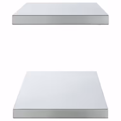 vidaXL Wall Shelves Floating Shelf Wall Storage Shelf 2 pcs Stainless Steel - silver, 100 x 30 x 3 cm - Additional view 5